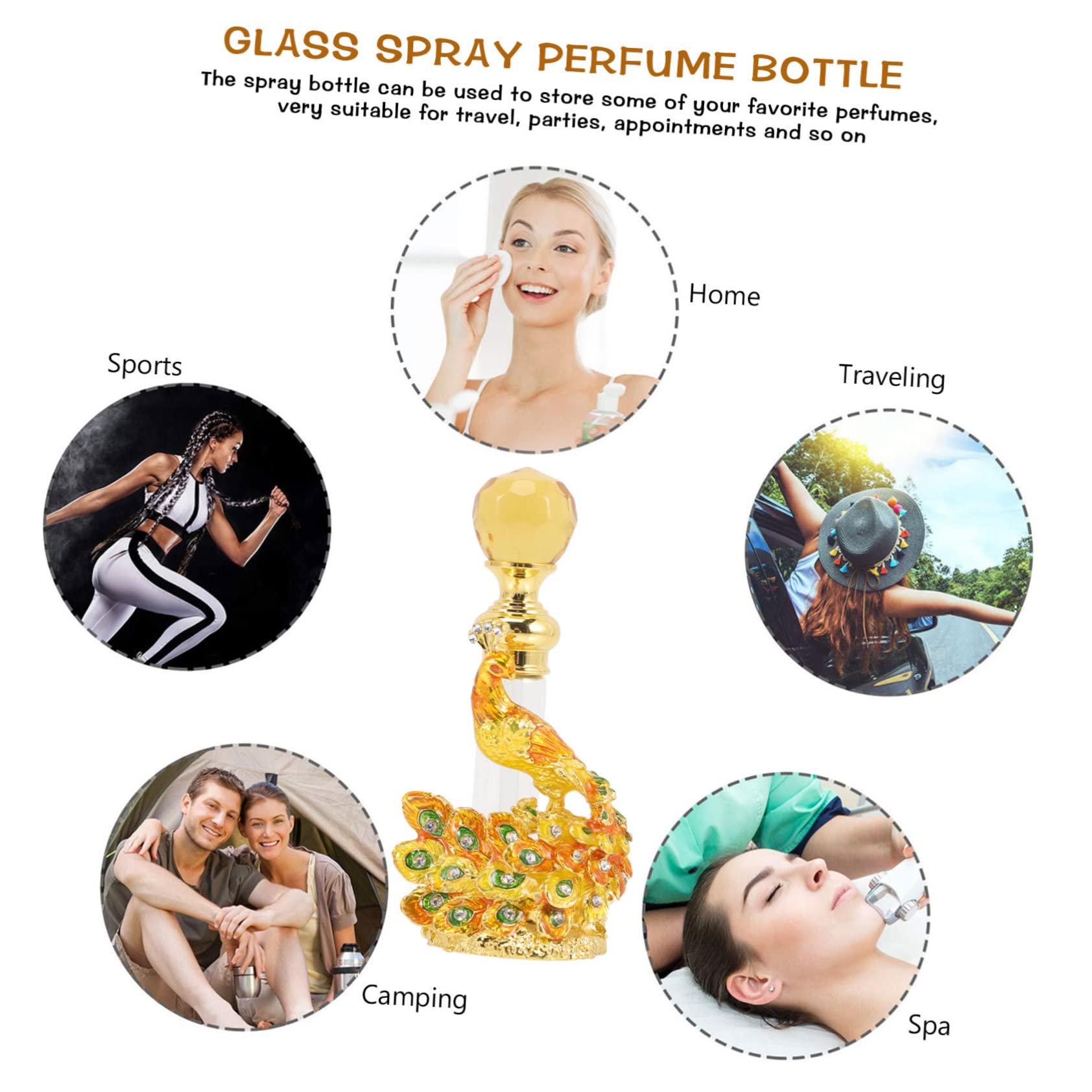 Ciieeo 3Pcs Profumo Del Contenitori Da Contenitori Per Cosmetici Regali Vecchie Bottiglie Profumo Spray Mist Retro Decor