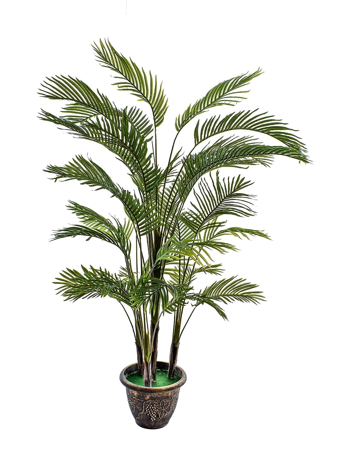 Artificial Plants 2.1 Meters High Bamboo Palm Tree With Plastic Planter For Home Garden Decoration – Fake Tree – Fake Plants
