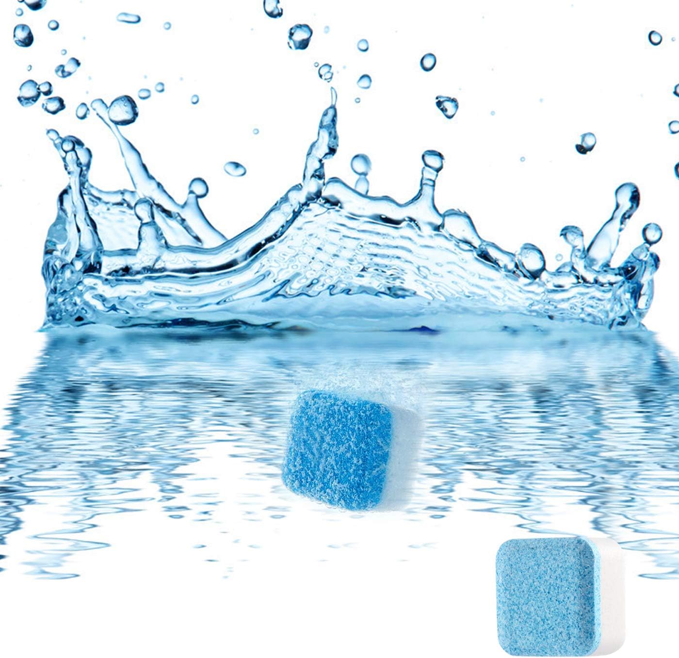 30 Pcs Solid Washing Machine Cleaner, Triple Decontamination Effervescent Cleaning Tablets Detergent Cleaner Washer Cleaner,Deep Cleaning Remover for Bath Kitchen Room