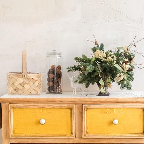 Miniatura 7 de EXCEART Cesta de almacenamiento de ratán portátil hecha a mano, contenedor de huevos de Pascua, artículos para el hogar, cesta de almacenamiento