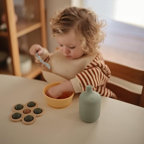 Miniatura 3 de mushie Vaso para bebé 100% silicona  Más de 6 meses (azul Cambridge)
