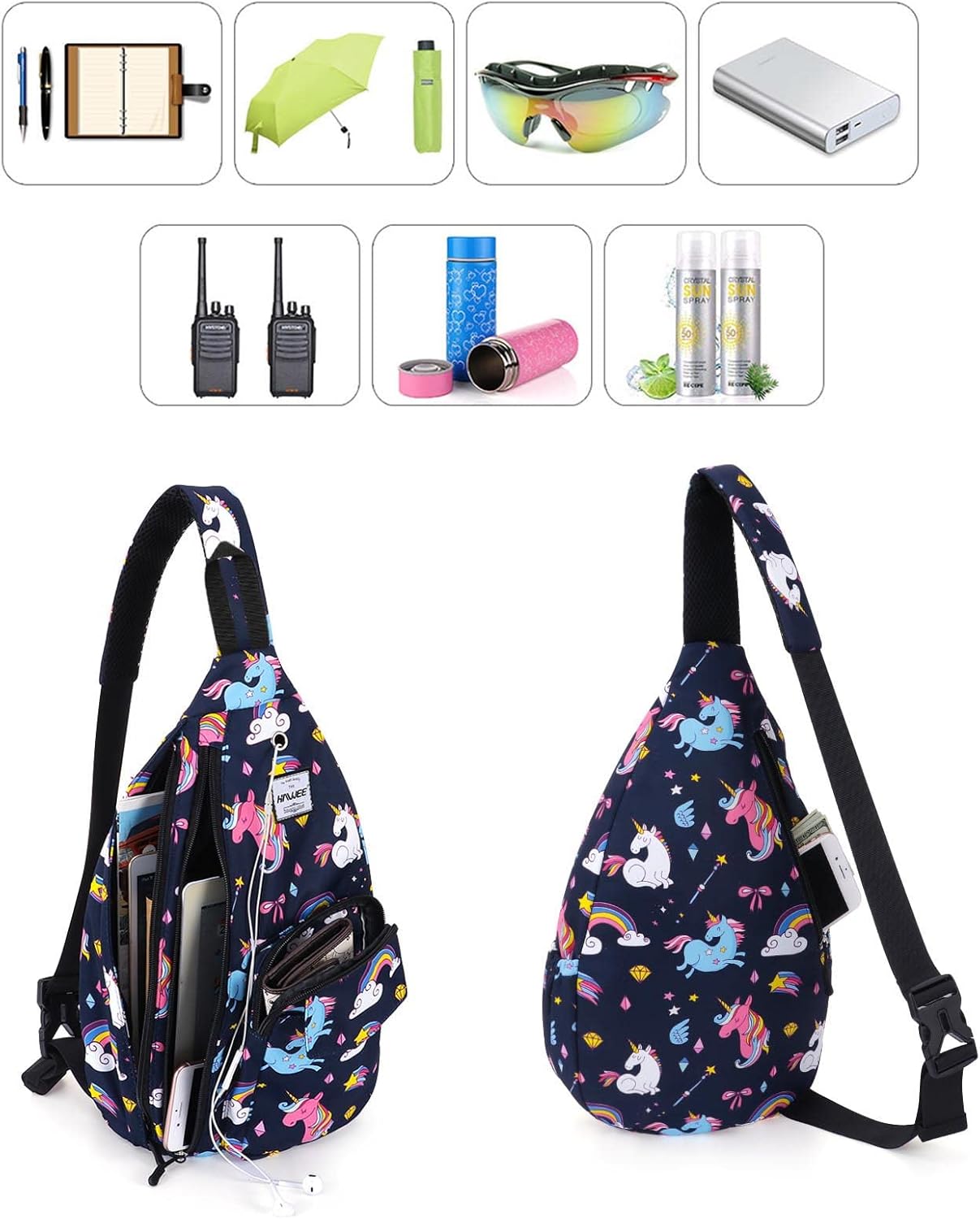 Backpack Sling for Women Anti-Water Crossbody Bag Inclined Adjustable Pack | Casual, Adjustable Strap, Water Repellent, for Travel/Sport