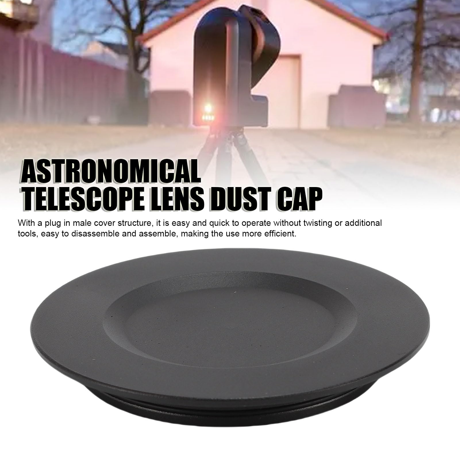 Denash Tapa de la Lente de Metal para el Telescopio Astronómico Inteligente Seestar S50, Cubierta Protectora de la Tapa de la Prueba del Polvo Magnético, 50.2 Mm, Compatible con la