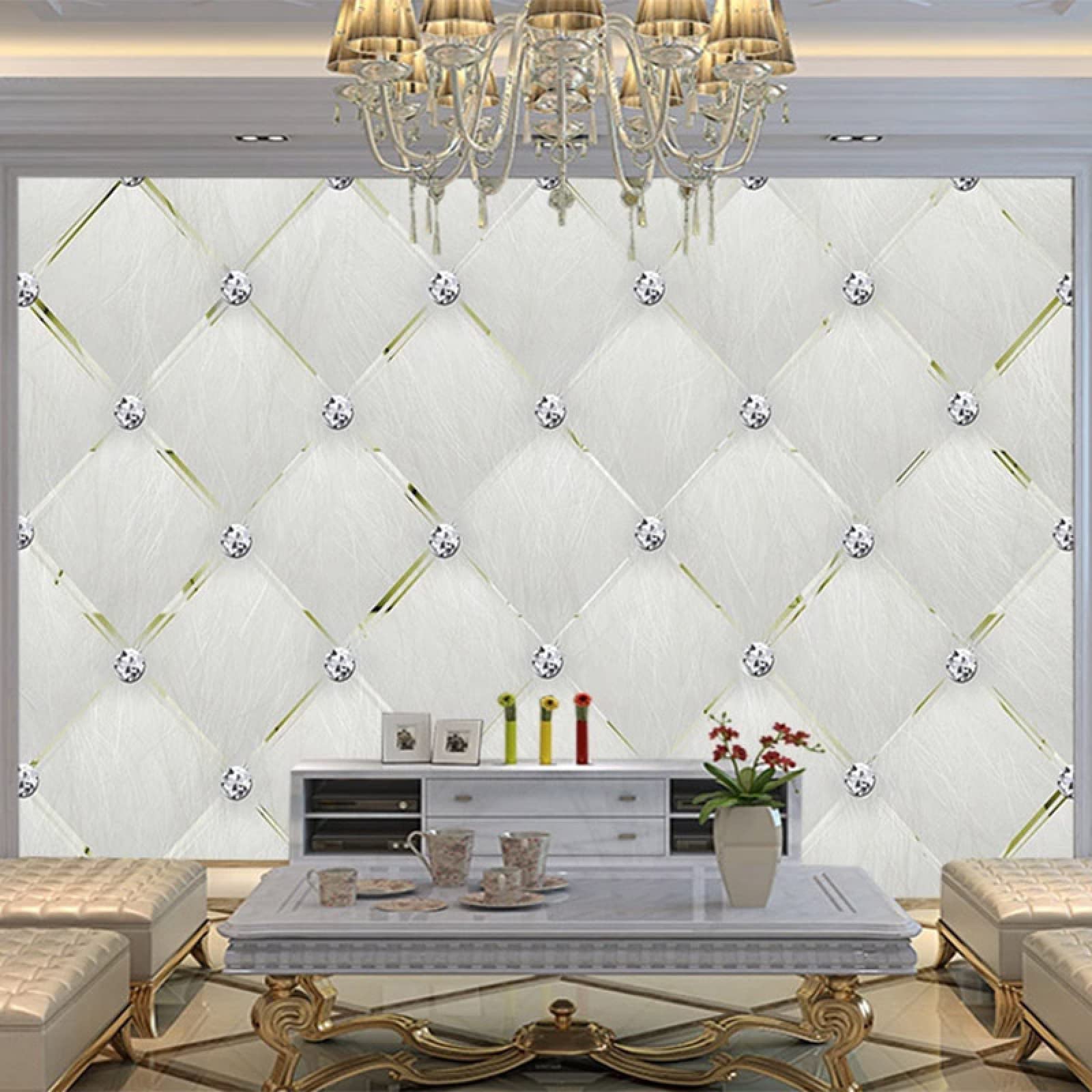 Mural wallpaper européen diamond de 250x175 cm pour décoration de salon