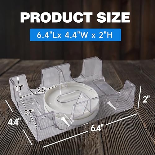 Miniatura 6 de GSE Games & Sports Expert Bandeja Giratoria para Cartas Canasta de 2 Mazos, Portacartas Giratorio de Doble Mazo 360°, Soportes Giratorios de Cartas