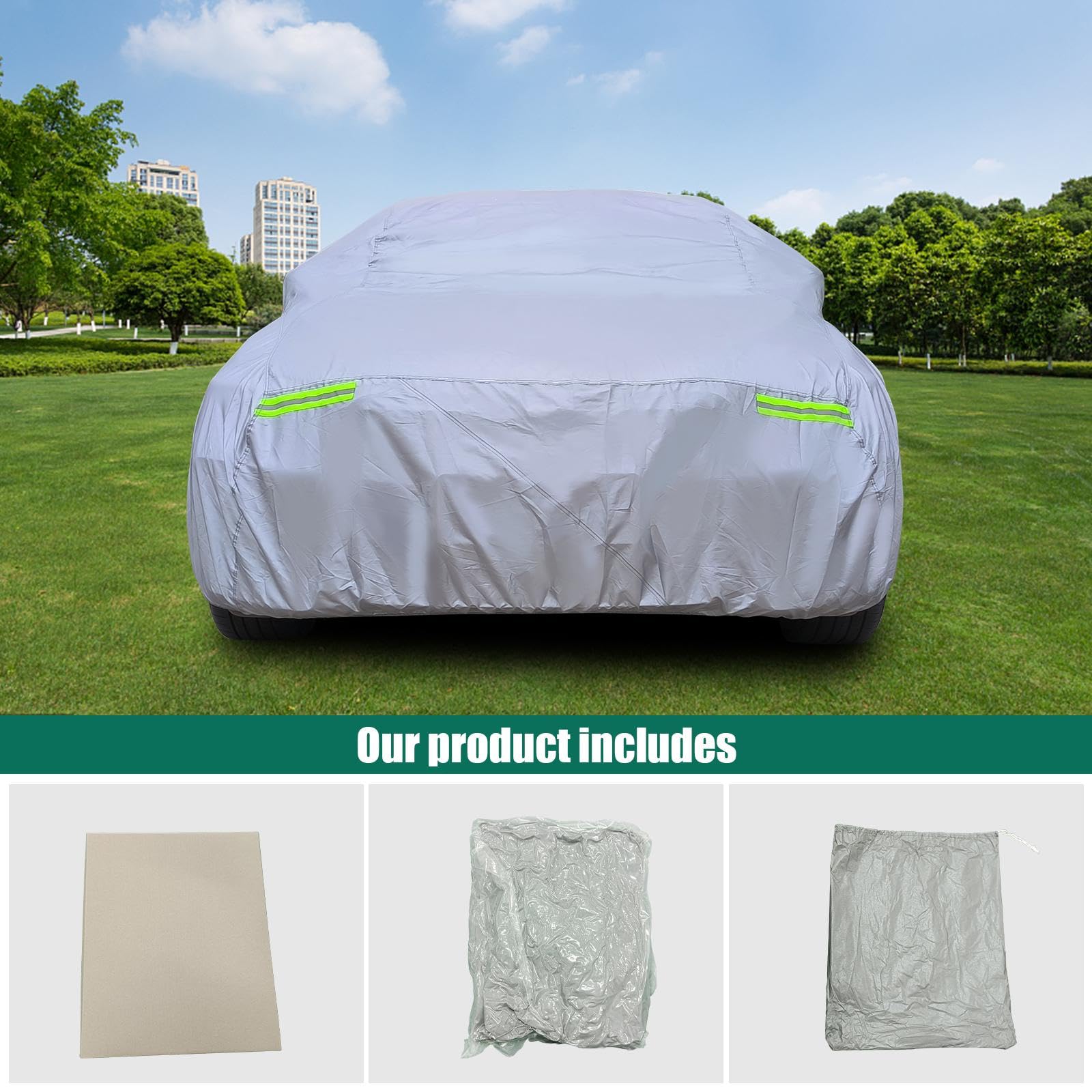 ZONEEAKO Universal Car Cover - All Weather - Fits Sedan Length 190-200 — view 5
