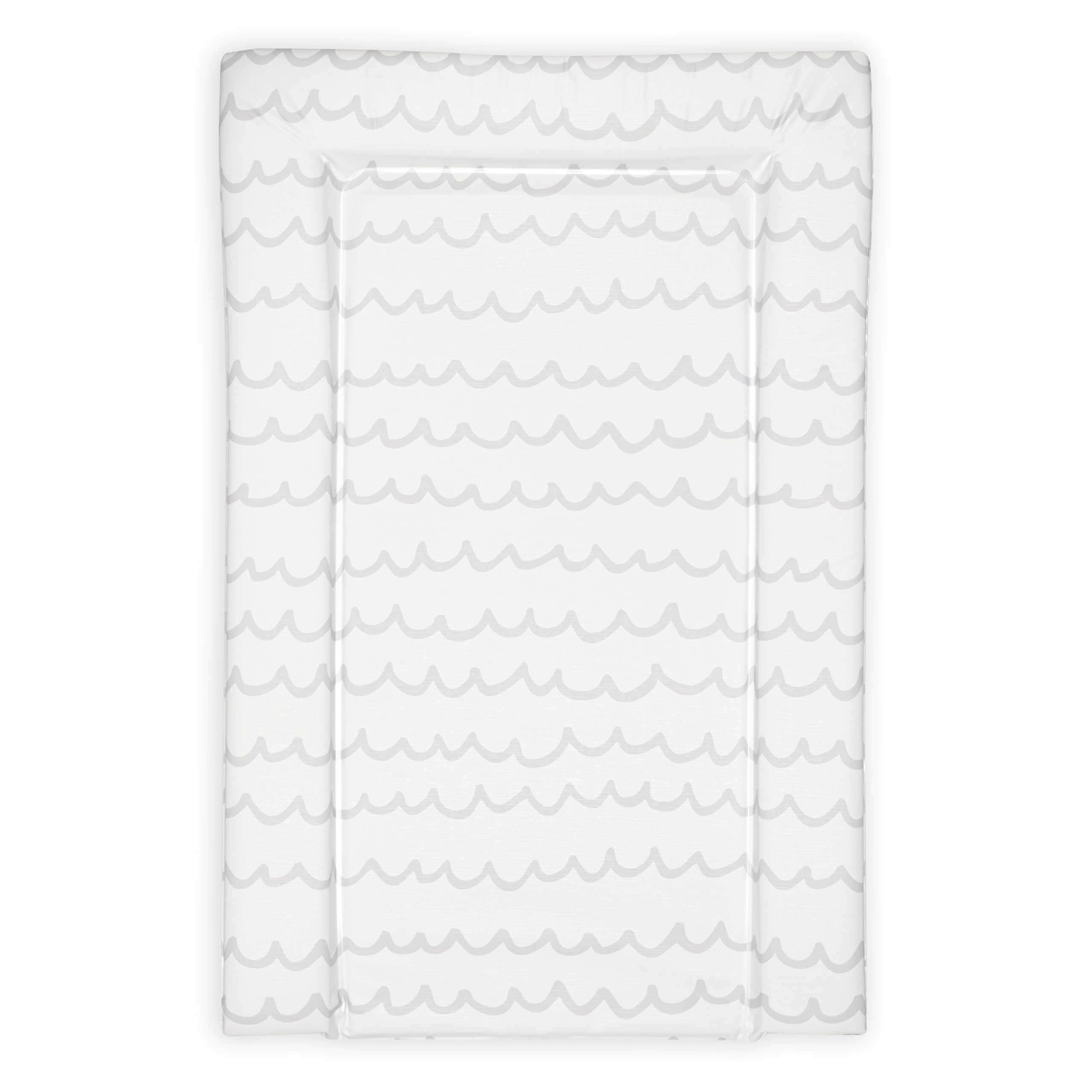 Baby Changing Mat, Grey Squiggle Deluxe Waterproof with Raised Padded Edges, Uniquely Designed, Easy Wipe Clean a Perfect, Practical Addition to Your Nursery 75cm x 47.5cm x 5cm — image 1