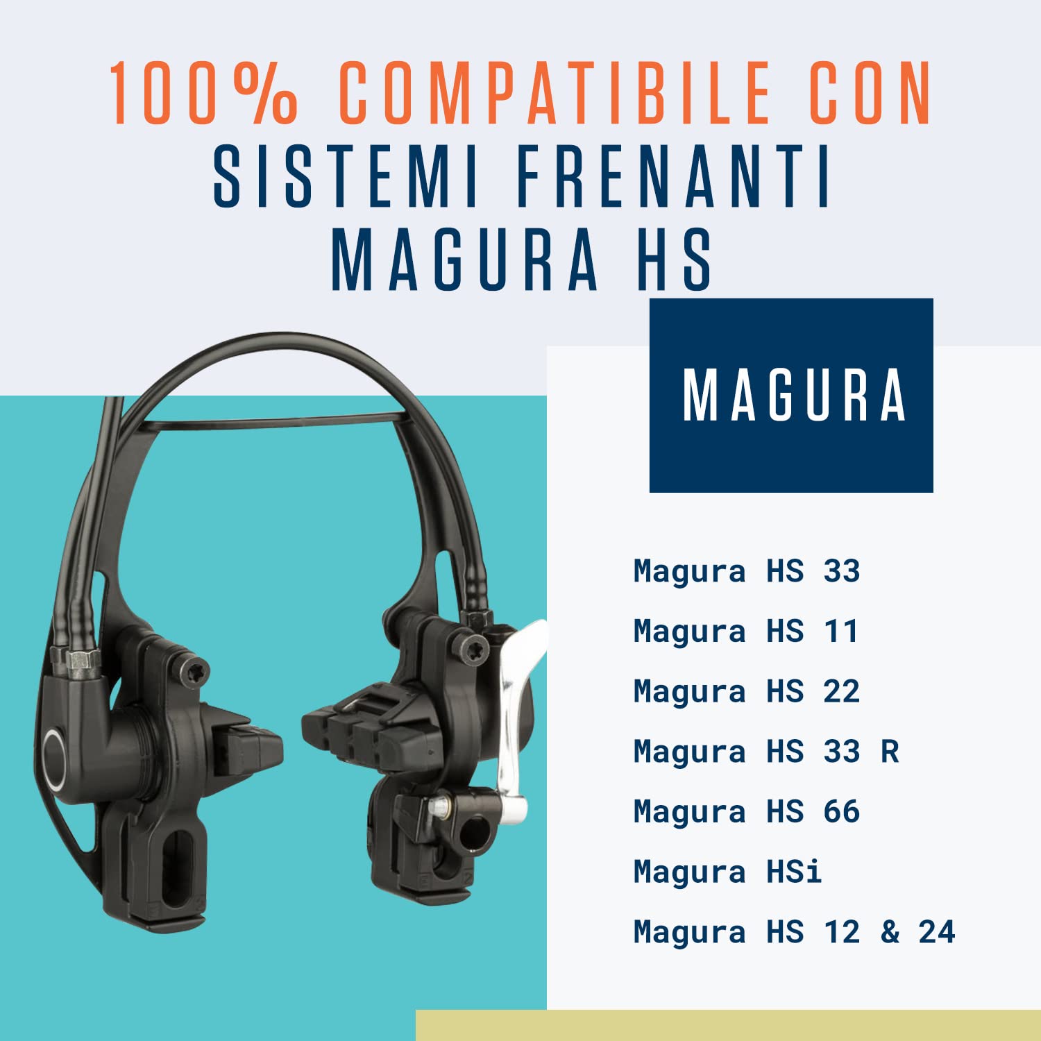 Alphatrail Pattini Freno - Magura HS 2 Coppie 50mm I Elevata Potenza Di Frenata I Durevole Pattino Freno & 100% Adatto Per Tutti I Magura HS Freni Come HS11 HS22 HS33 Etc - 4