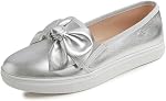 Feversole Femmes Casual Slip sur Sneaker Fashion Bow Tie Loafer Flats