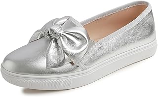 Women's Casual Slip On Sneaker Fashion Bow Tie Loafer Flats