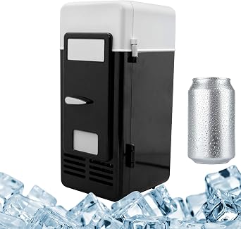 Mini Refrigerator | Beverage Refrigerator USB Powered, Compact Cooler for Skin Care, Food Storage for Apartment, Dorm, Bedroom, Travel