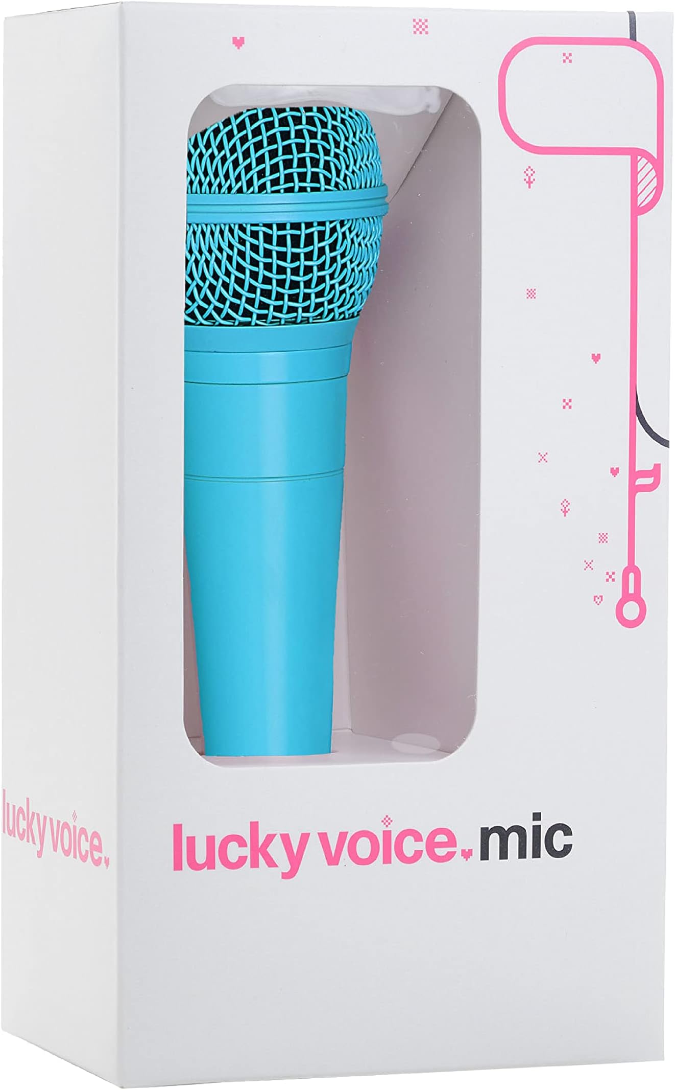 Lucky Voice Karaoke Microphone for Adults & Kids - Blue - Portable Handheld Mic for Karaoke Machines, PA Systems, Speaker Amps - 5m Long Cable