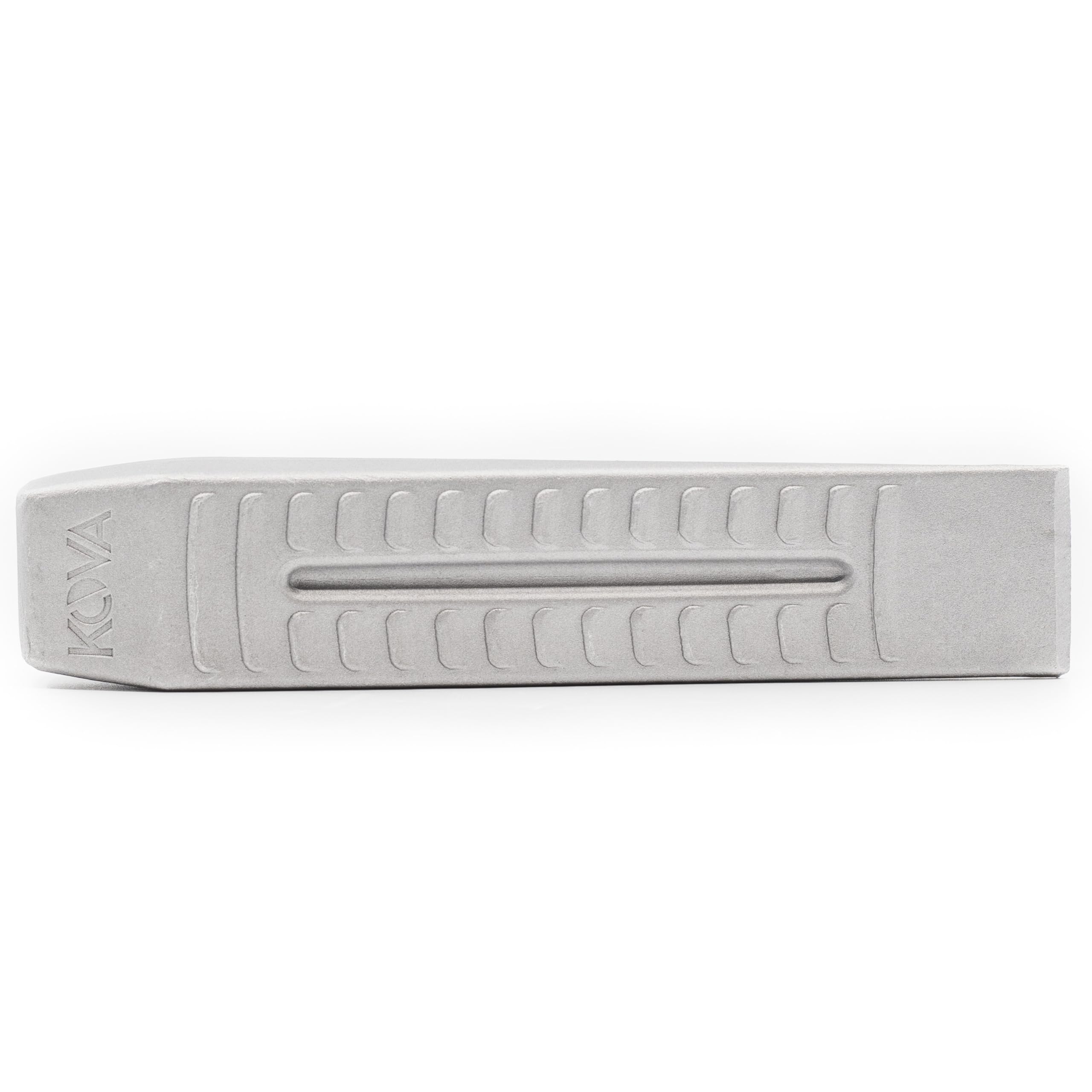 2X Profi ALU Spaltkeil Massiver Spaltkeil + Bildmagnet! Fällkeil in Keilform aus Spezialaluminium für Holzspaltung Spaltaxt Holz Spalthammer Holzspalter Drehspaltkeil Drehkeil Spaltgranate Silber, W