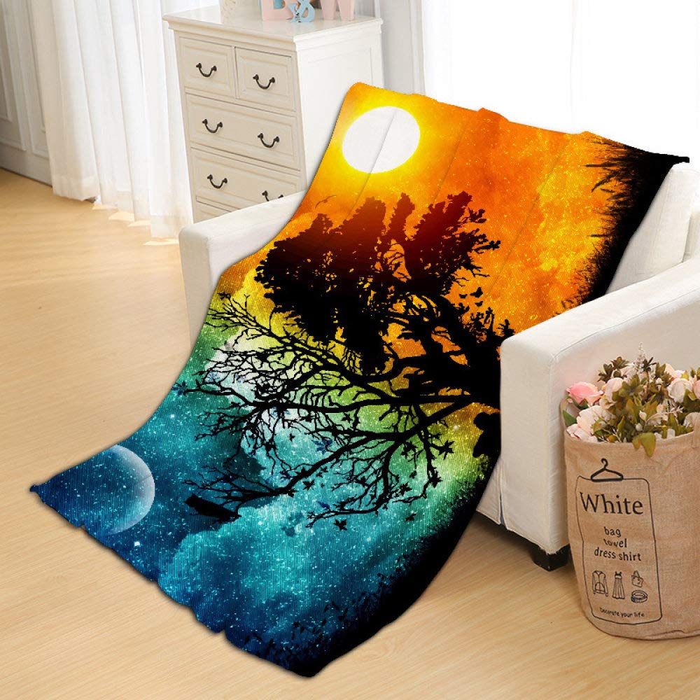 Couverture cadeau pour adulte ami enfant motif ciel étoilé Sherpa