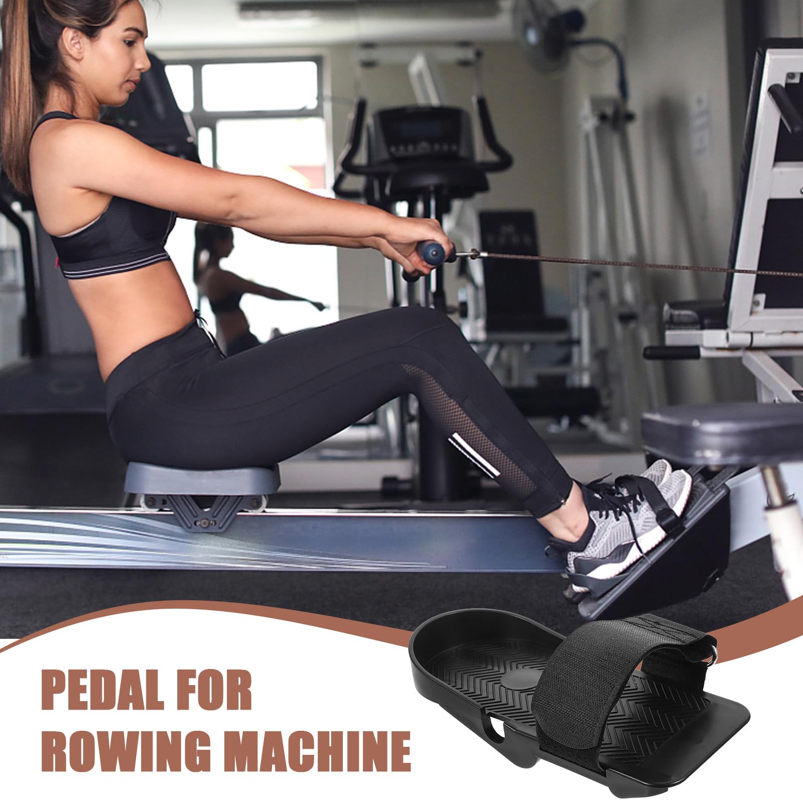 Pedale für Rudermaschine 1 Paar Anti Rutsch Ersatzteile aus Robustem Material Geeignet für Indoor Fitness und Muskelaufbau