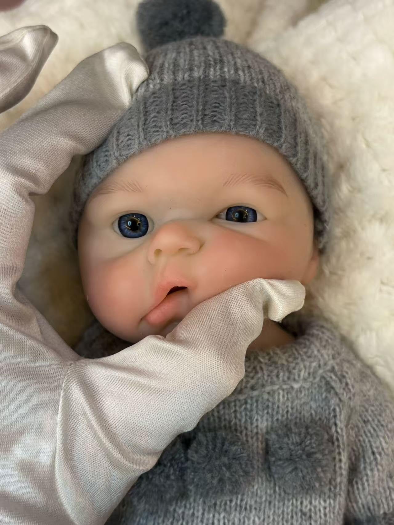 Reborn Babypuppen aus Silikon, 13 Zoll, realistische Silikon-Babypuppe, Set für Kinder ab 3 Jahren