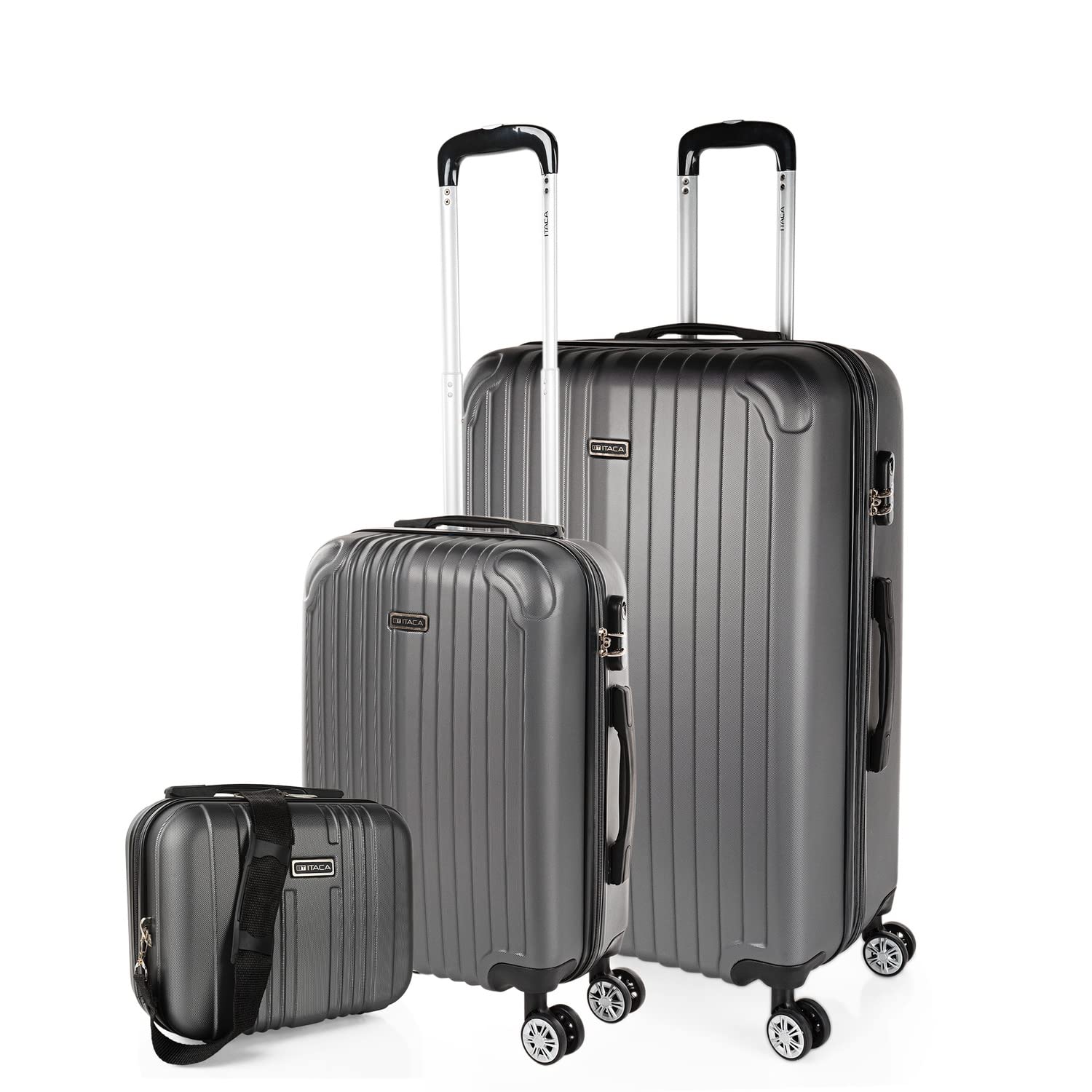 ITACA - Maletas Grandes De Viaje Rígidas Ligeras con 4 Doble Rueda 360° Maleta Grande 23 Kilos Alta Resistencia Extensible Maleta XL Duradera, Mandarina — view 93
