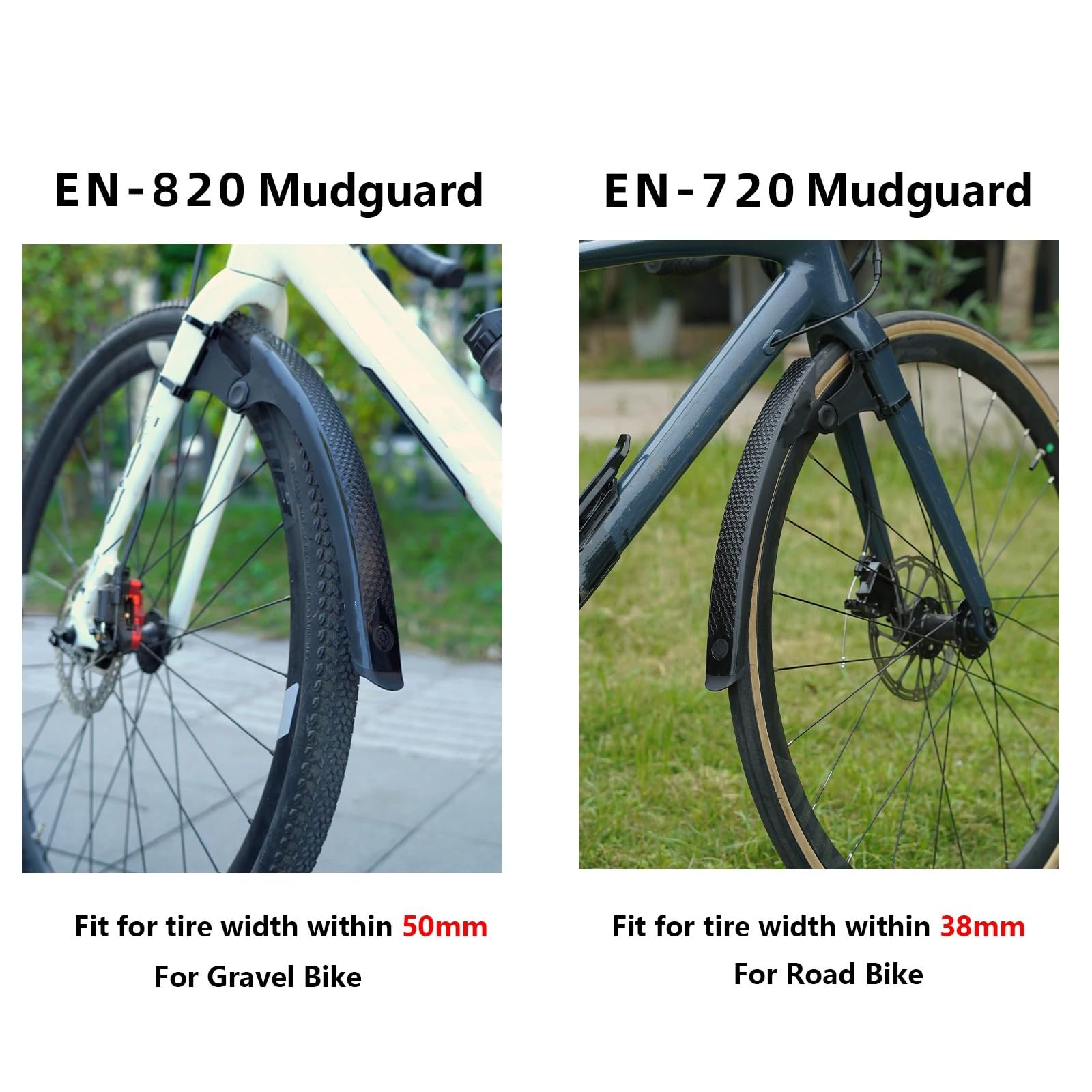 Parafango Parafango esteso per bicicletta a sgancio rapido parafango bici | Per bici da strada Gravel con ruota anteriore posteriore PP