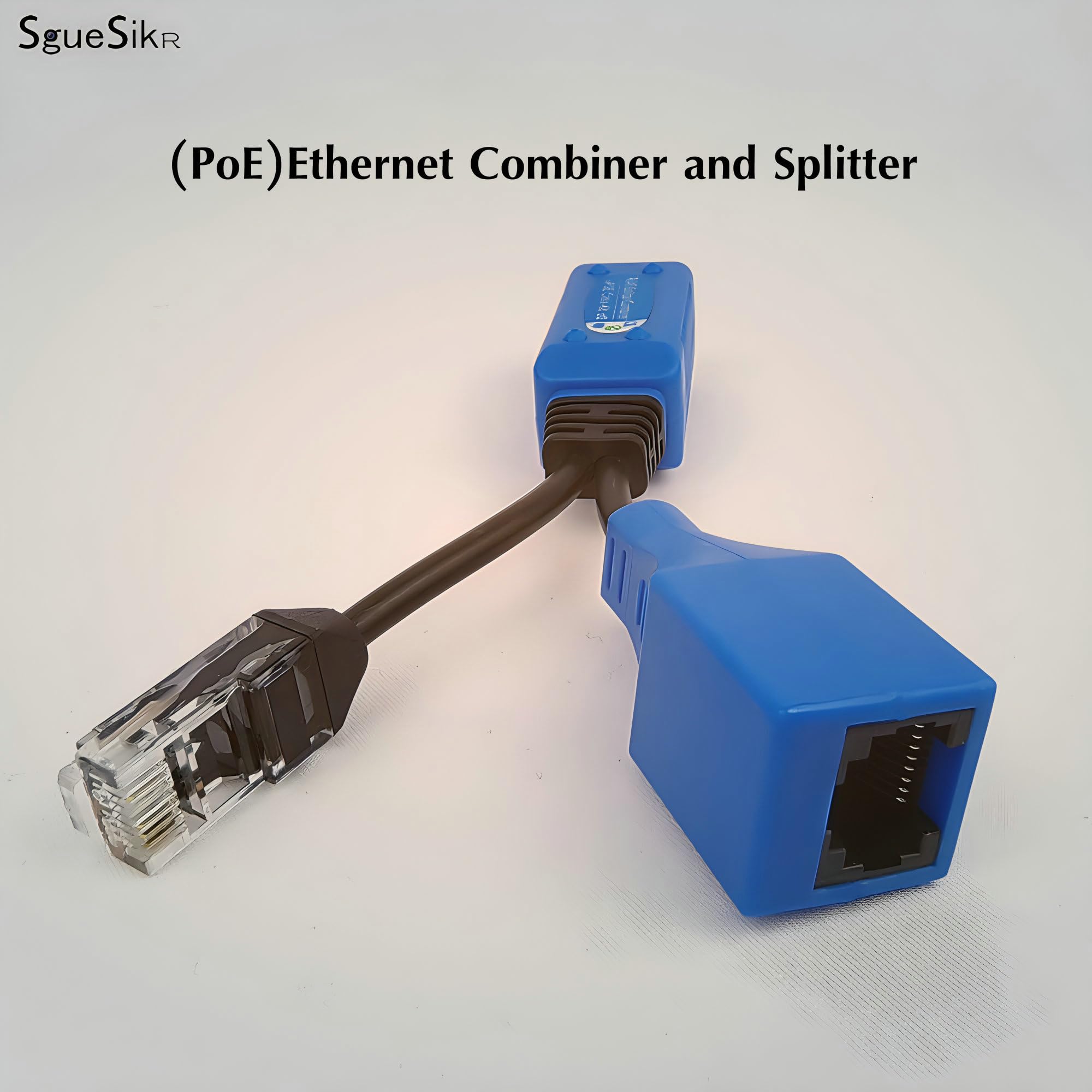 Pair Poe Ethernet Splitter Rj45 Cable Sharing Kits