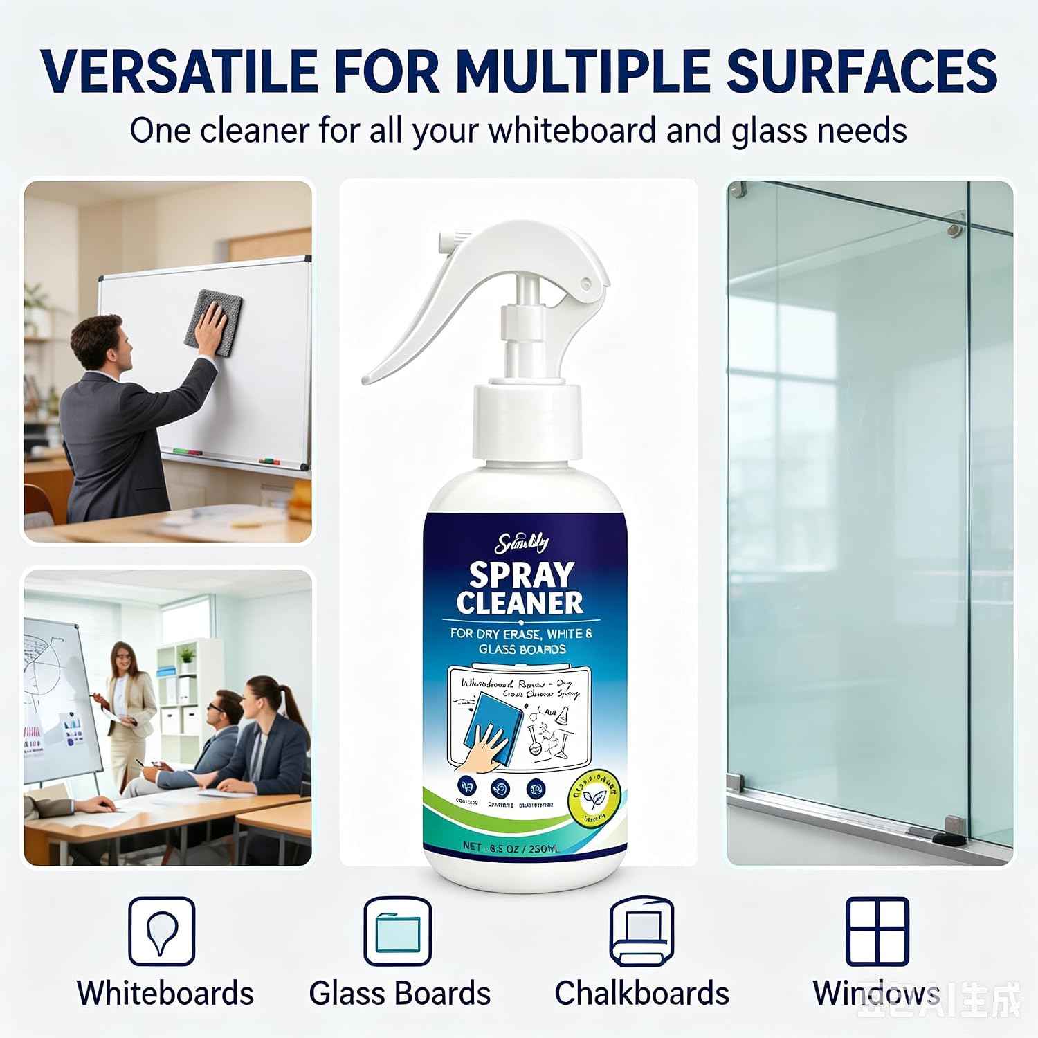 Snowlily 12 Pack Whiteboard Cleaner Spray 8.5 oz Dry Erase Board Cleaner image 5