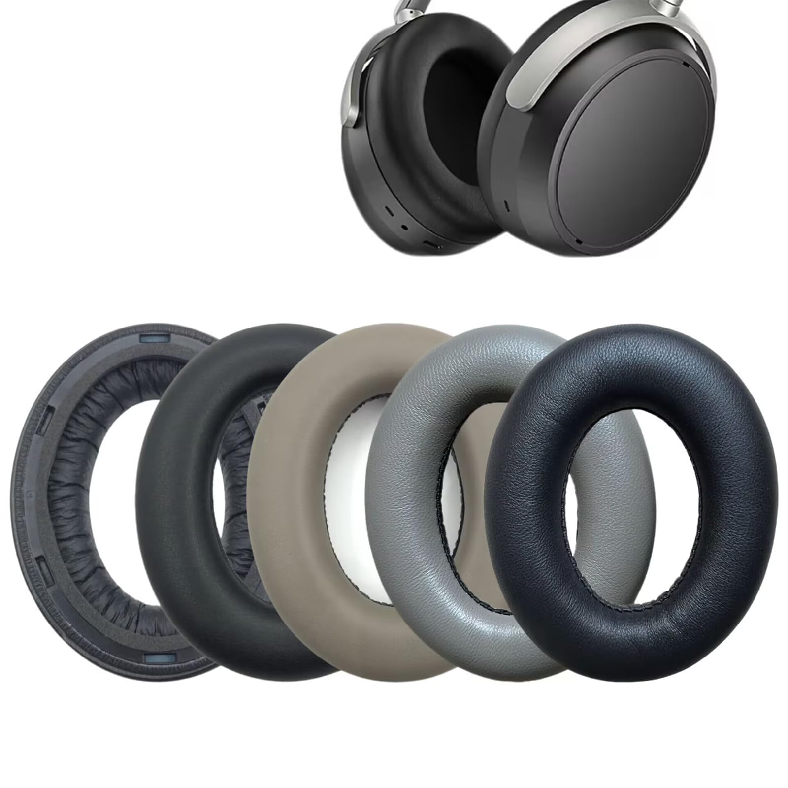 Cuscinetti auricolari di ricambio in memory foam per cuffie HDB 630 PU pelle/pelle di agnello migliorata comfort isolamento acustico cuscinetti auricolari