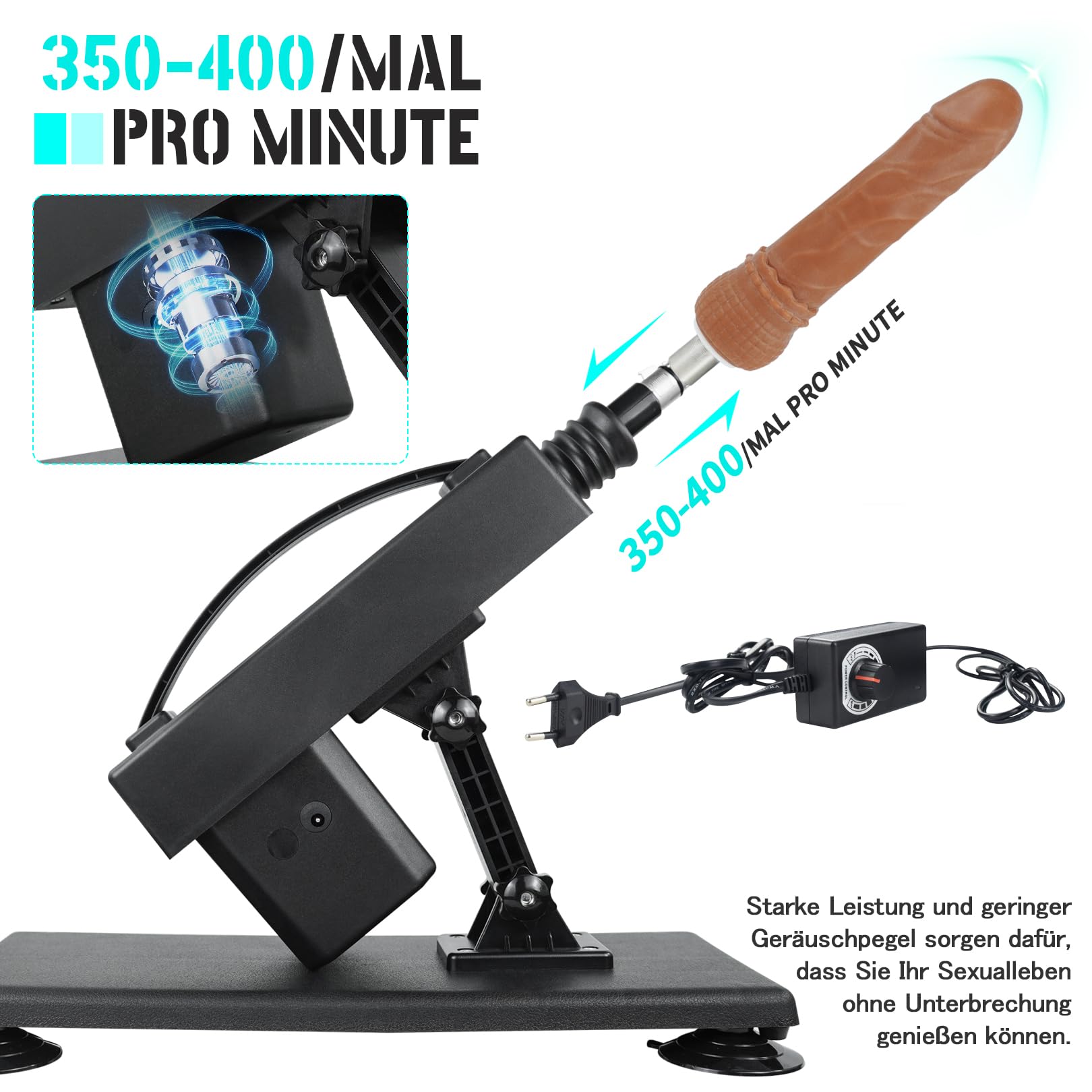 Sexmaschine,Automatische Fickmaschine mit Sexspielzeug für Frauen und Mann,3XLR-Schnittstelle Liebesmaschine mit Dildo und Saugnapf Adapter,Geschwindigkeit und Winkel Sextoy
