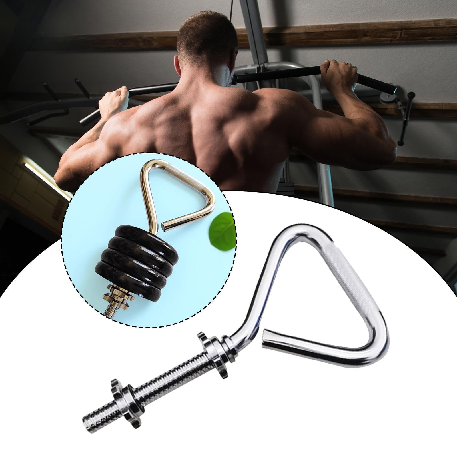 Maniglia per Kettlebell, Impugnatura Convertibile per manubri, Adatta per Kettlebell da 2,5 cm, Barra per Allenamento Glutei, per Allenamento