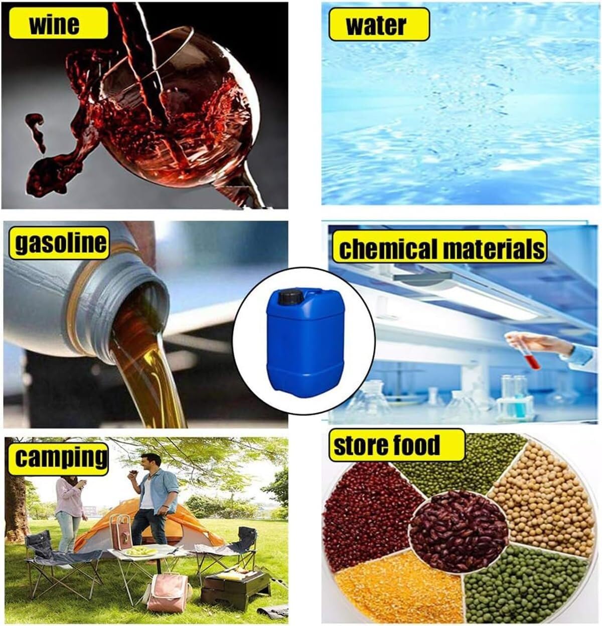 Contenitori d'Acqua Contenitori L'acqua Portatili,Serbatoio dell'Acqua Campeggio, Secchio Plastica Stoccaggio dell'Acqua Emergenza, Brocca for L'acqua Campeggio All'aperto
