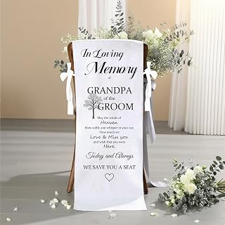 Reserve a Seat for the Grandpa Wedding Memorial Chair Sign, In Loving Memory Reserved Seating Sign, Forever in Our Hearts Sign Wedding Reception Decorations (Grandpa of the Groom)
