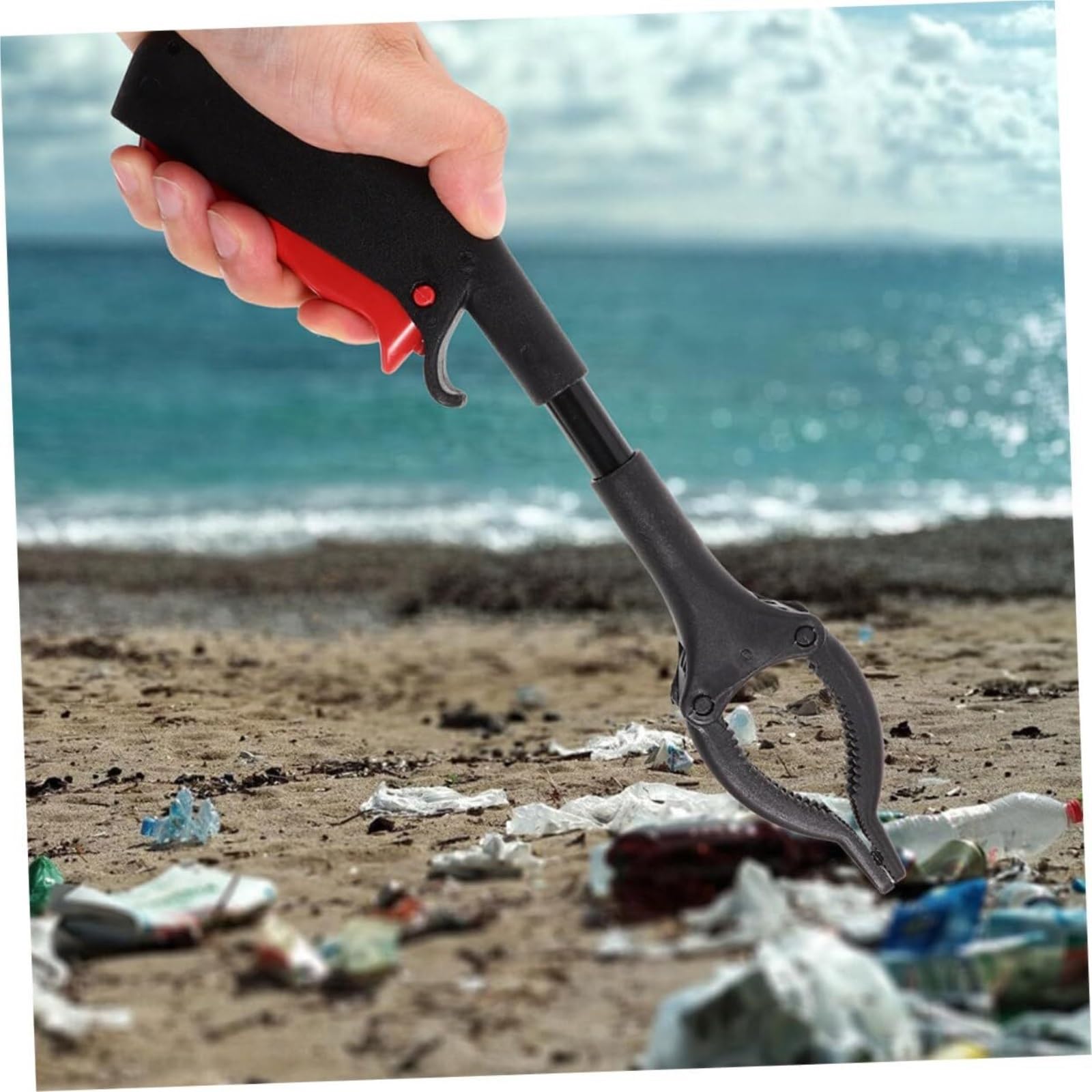 Pinza Raccogli Oggetti Resistente Confezione da 2 Pinze Raccogli-rifiuti con Manico Lungo E Pinza Pinza Antiscivolo(100)