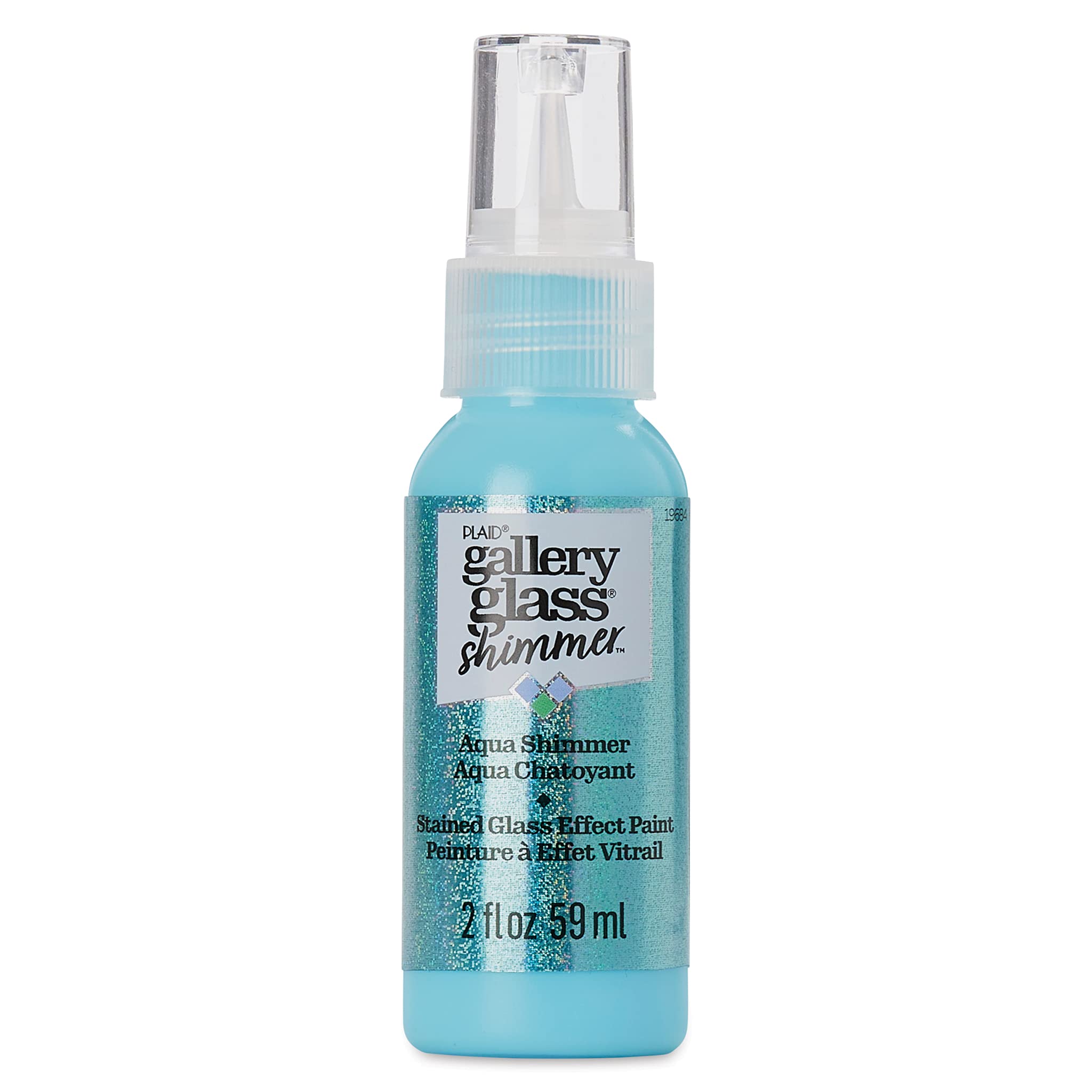 Gallery Glass Iridescent Stained Glass Paint | Violet/Green/Blue | 2 Fl Oz | DIY Arts & Crafts For Windows, Mirrors & More