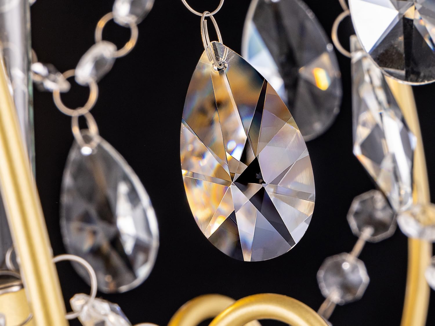 TOCHIC Gold Crystal Table Lamps, 30" Tall Modern Farmhouse Bedside Lamps for Night Stands, Vintage Desk Lamps for Living Room, Reading Room, Bedroom, Home Office, Entryway, Console Table, E26 Base