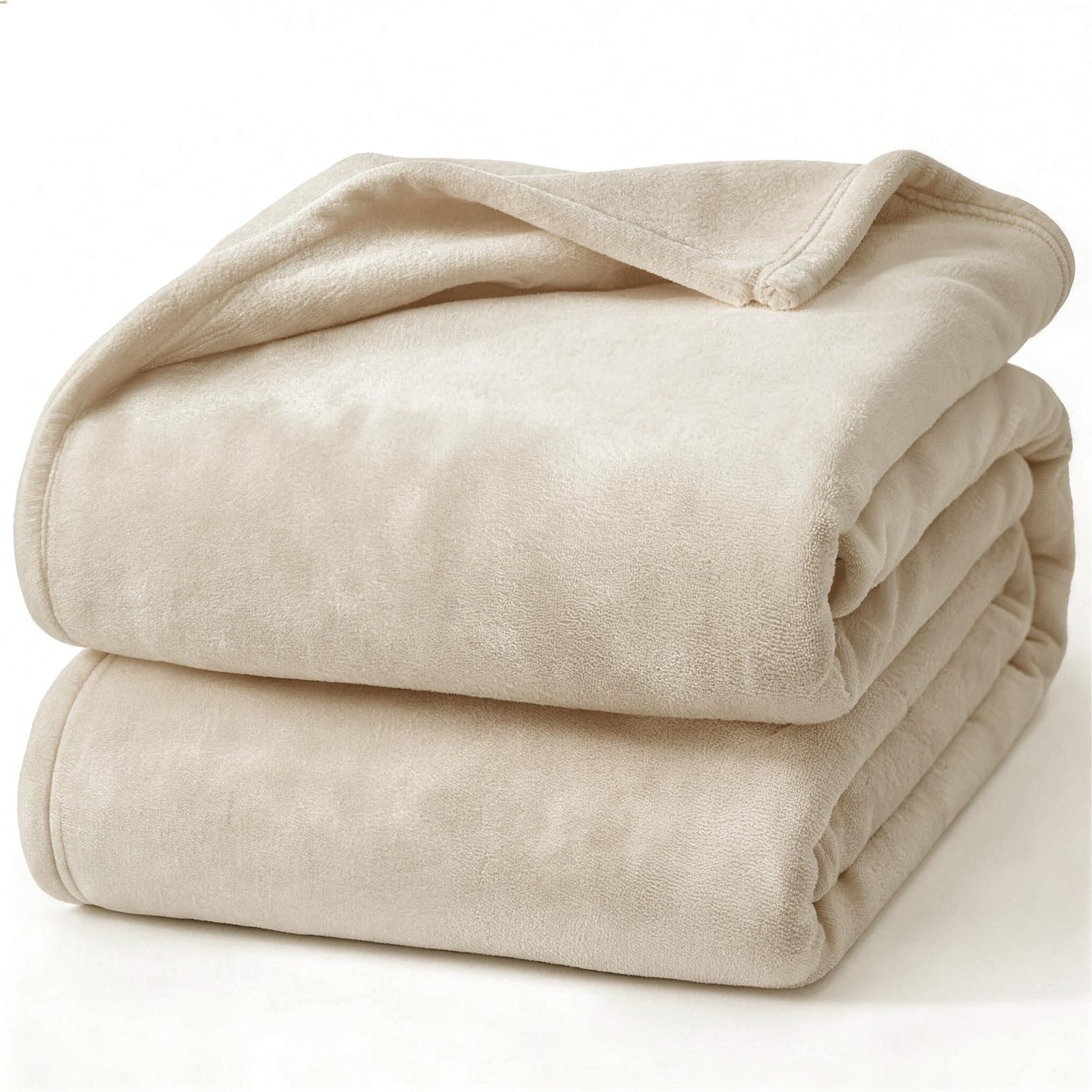 Photo 1 of **FACTORY SEALED**  Hansleep Fleece Queen Blanket for Bed Fleece Taupe, Super Soft Flannel Fuzzy, Plush Cozy Blanket for All Seasons, Taupe, Queen 90x90 Inches