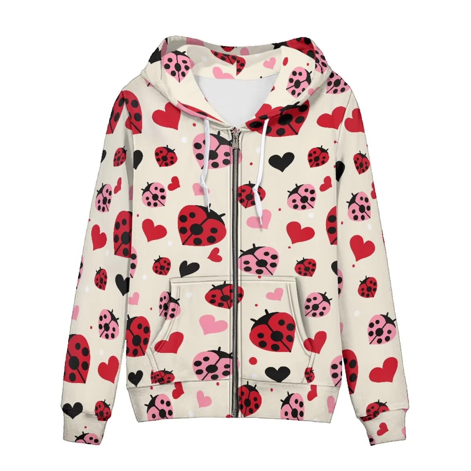 Showudesigns Women's Clothing Zip Up Hoodies XS-5XL Fashion Sweatshirts Clothes Fall Pullover Tops