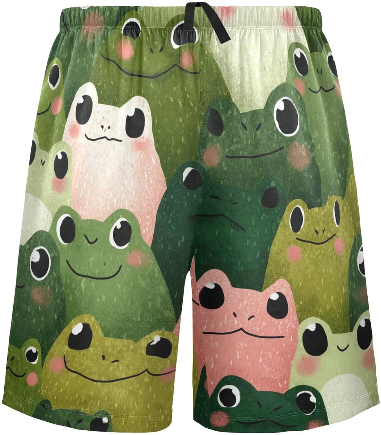 visesunny Men's Pajama Shorts Summer Funny Frog Soft Sleep Shorts for Men Pjs Bottoms Pants with Pockets S-XXL