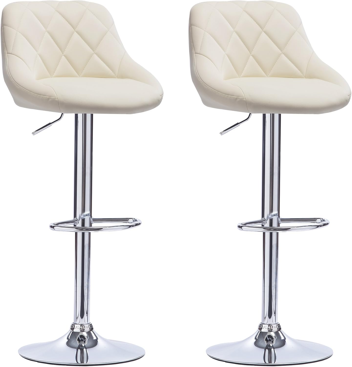 WOLTU Bar Stools Cream Bar Chairs Breakfast Dining Stools for Kitchen