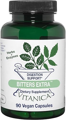 Vitanica Bitters Extra, soporte para la digestión, vegano, 90 cápsulas