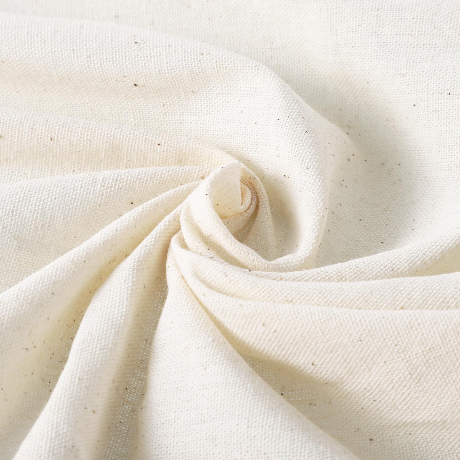 Canvas Fabric, 1.75Yd (63 x 20 inch) Cotton Canvas Fabric Natural White Cotton Duck Canva Fabrics for Arts & Crafts, Backings, Covers, Placemats