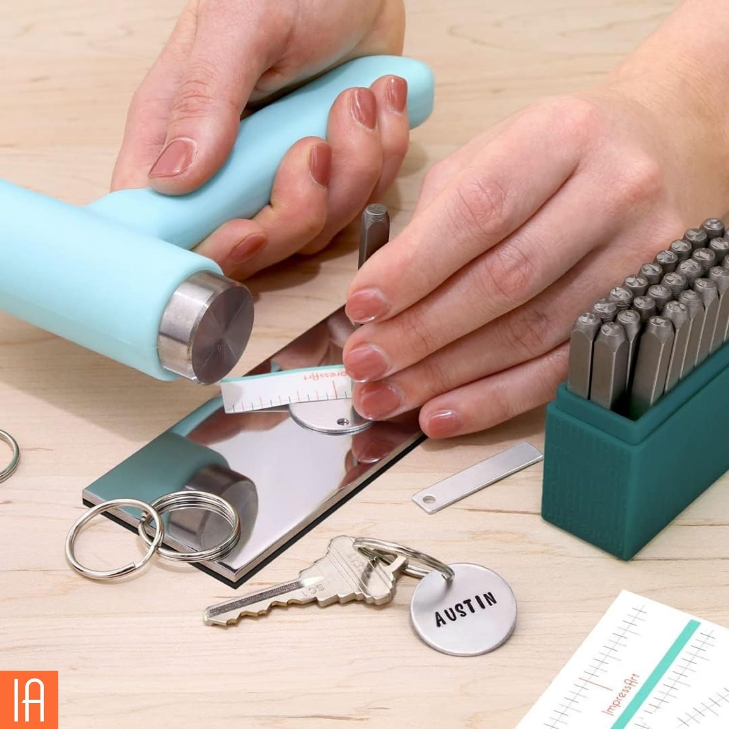 ImpressArt - Kit d'estampage en métal, comprend tous les outils essentiels d'estampage en métal pour la fabrication de bijoux et l'estampage à la main pour projets personnalisés (Homeroom 2, kit de