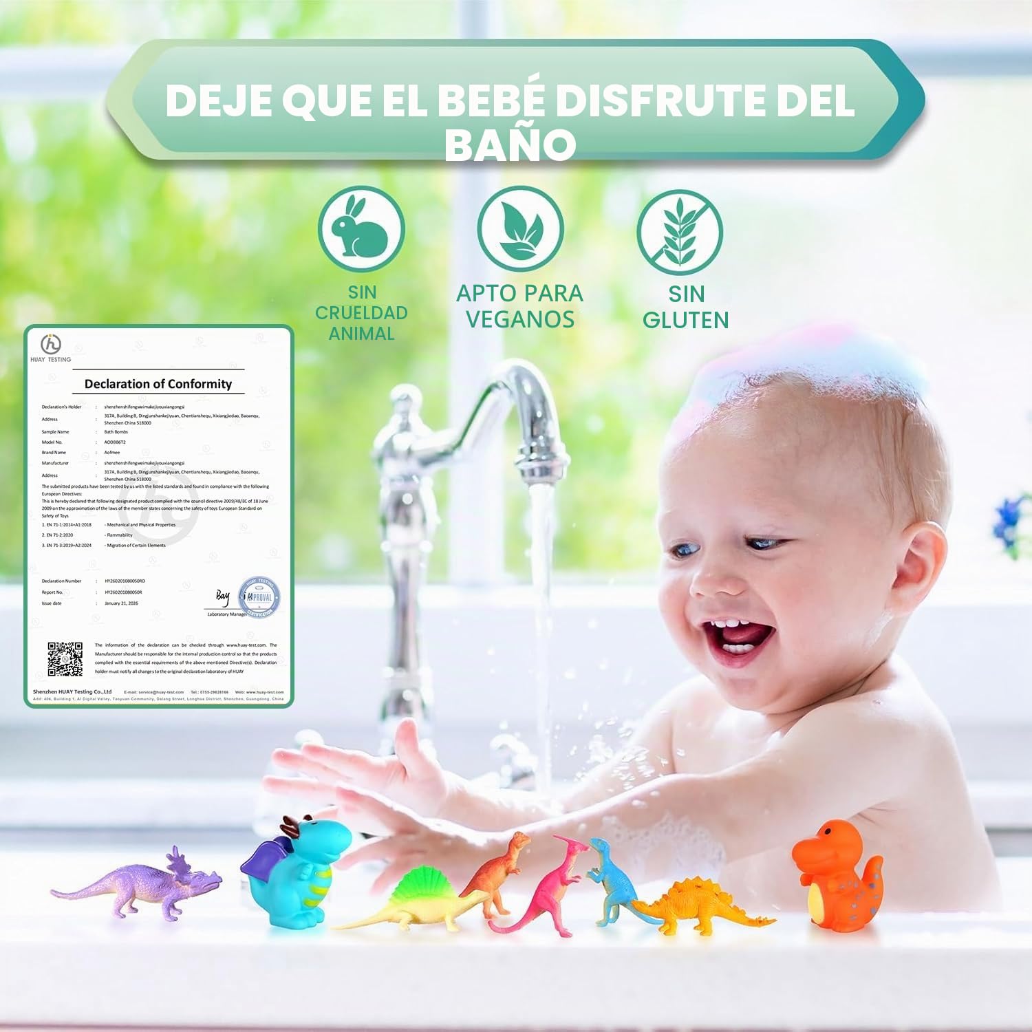 Bombas de Baño, Aofmee Dinosaurio Huevos Bombas de Baño para Niños y Niñas, Bolas de Baño de Espuma, Baño de Burbujas Set de Regalos para Pascua Halloween Navidad San Valentín Cumpleaños o Pascua