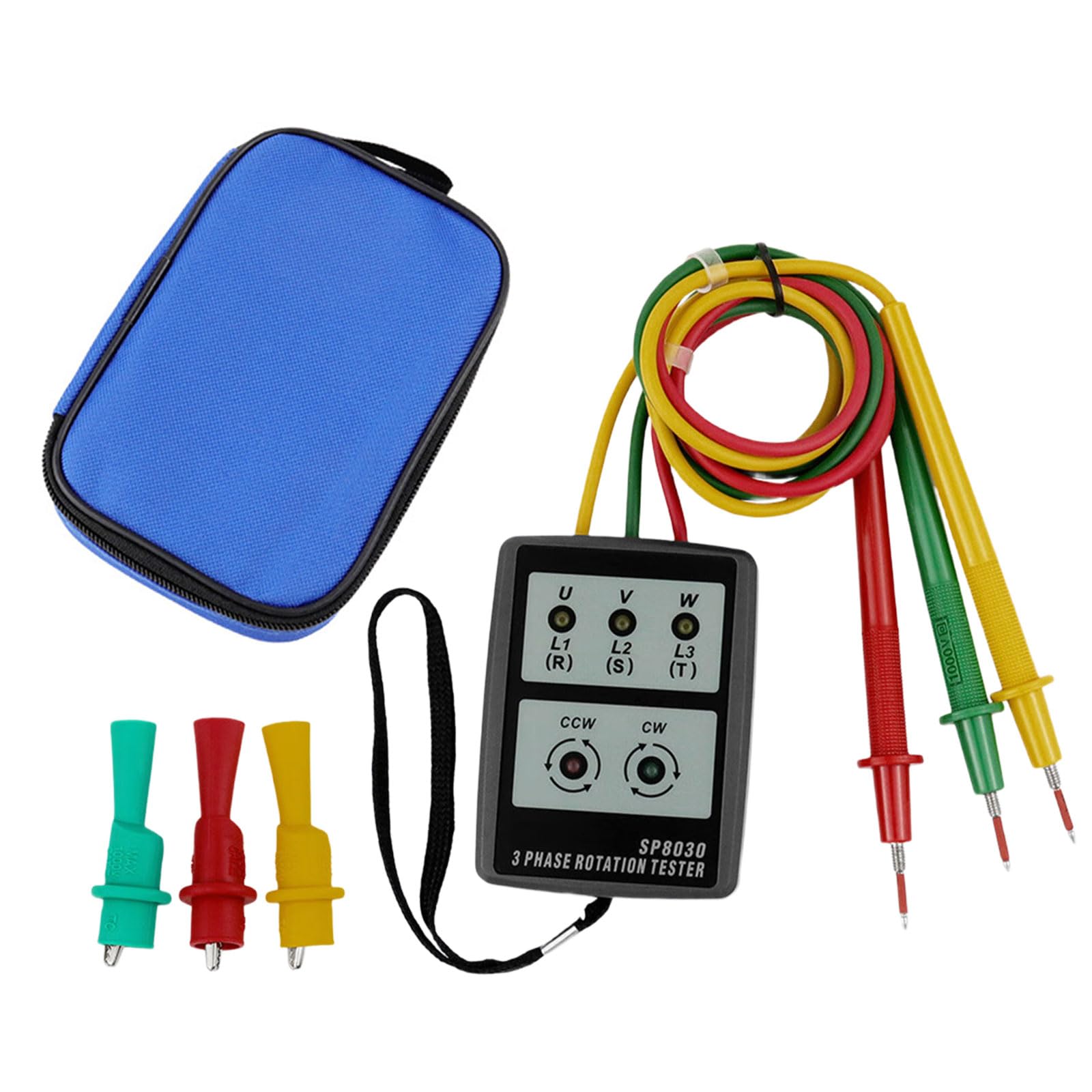 Khzen Light 3 Phase 60V-600V Sequences Order Presences Rotation Checker Indicators Detectors Meter 20Hz-400Hz With Led Tester Phase