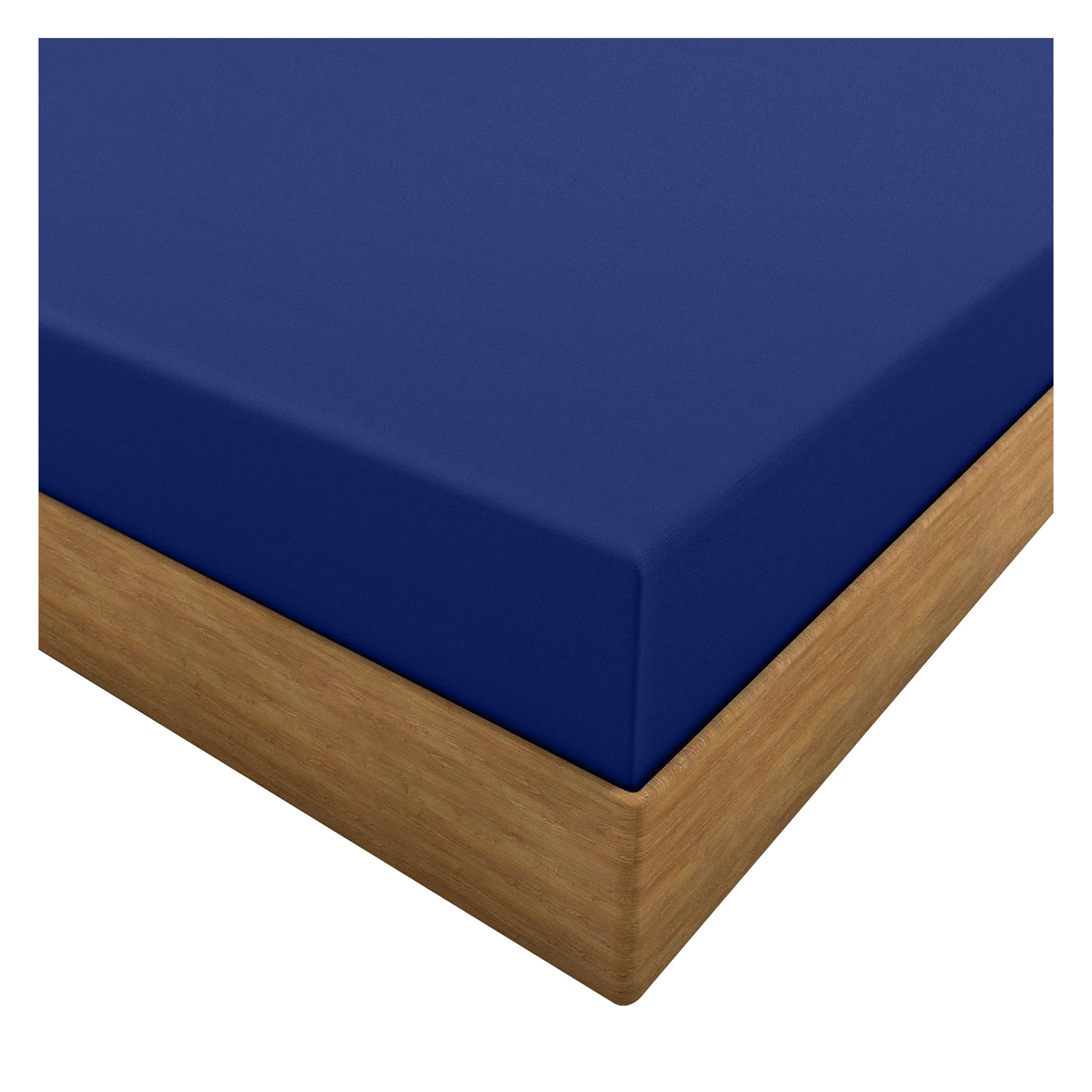 HOME ACE Royal Blue Single Bed Sheet - Fitted Sheet, 92CM x 190CM, Poly Cotton, Twin Size โ image 1