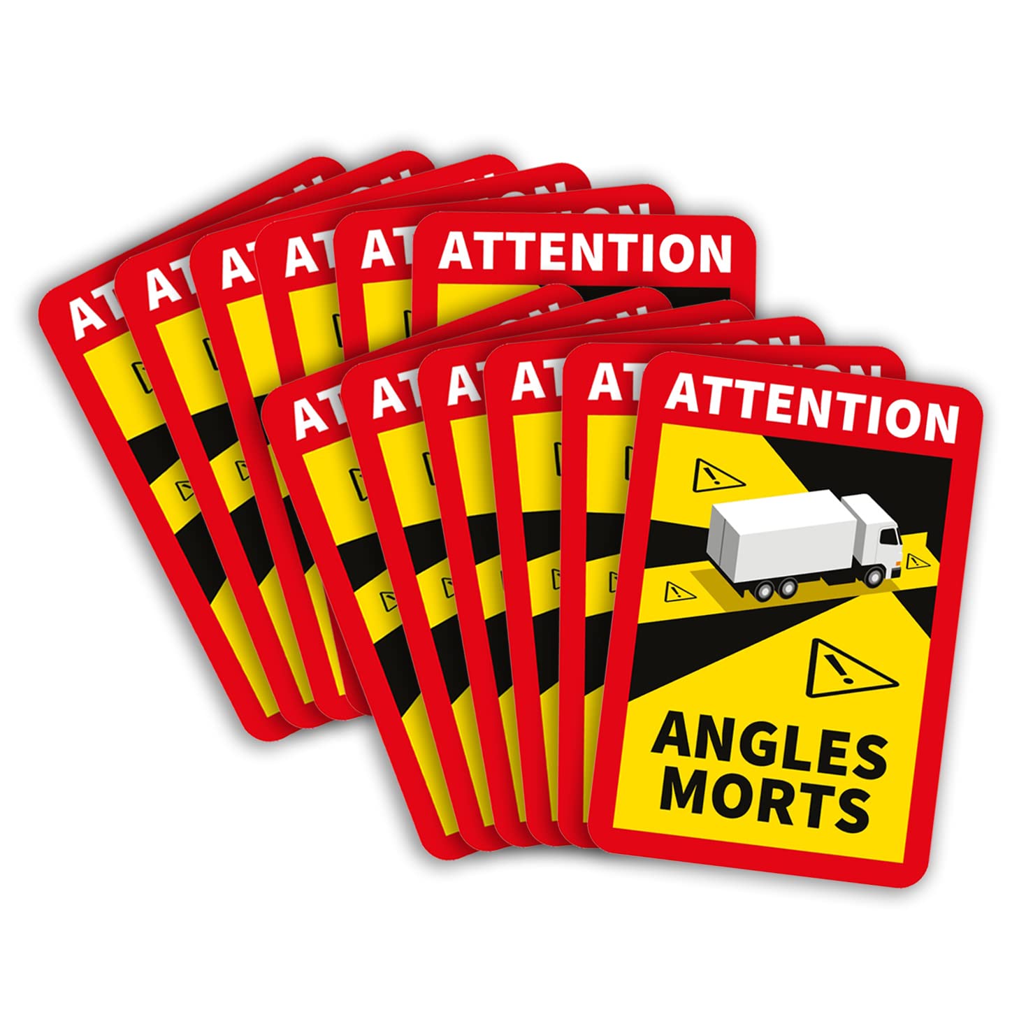 lepni.me 12 Pieces Truck Angles Morts Stickers for France, 12PCS