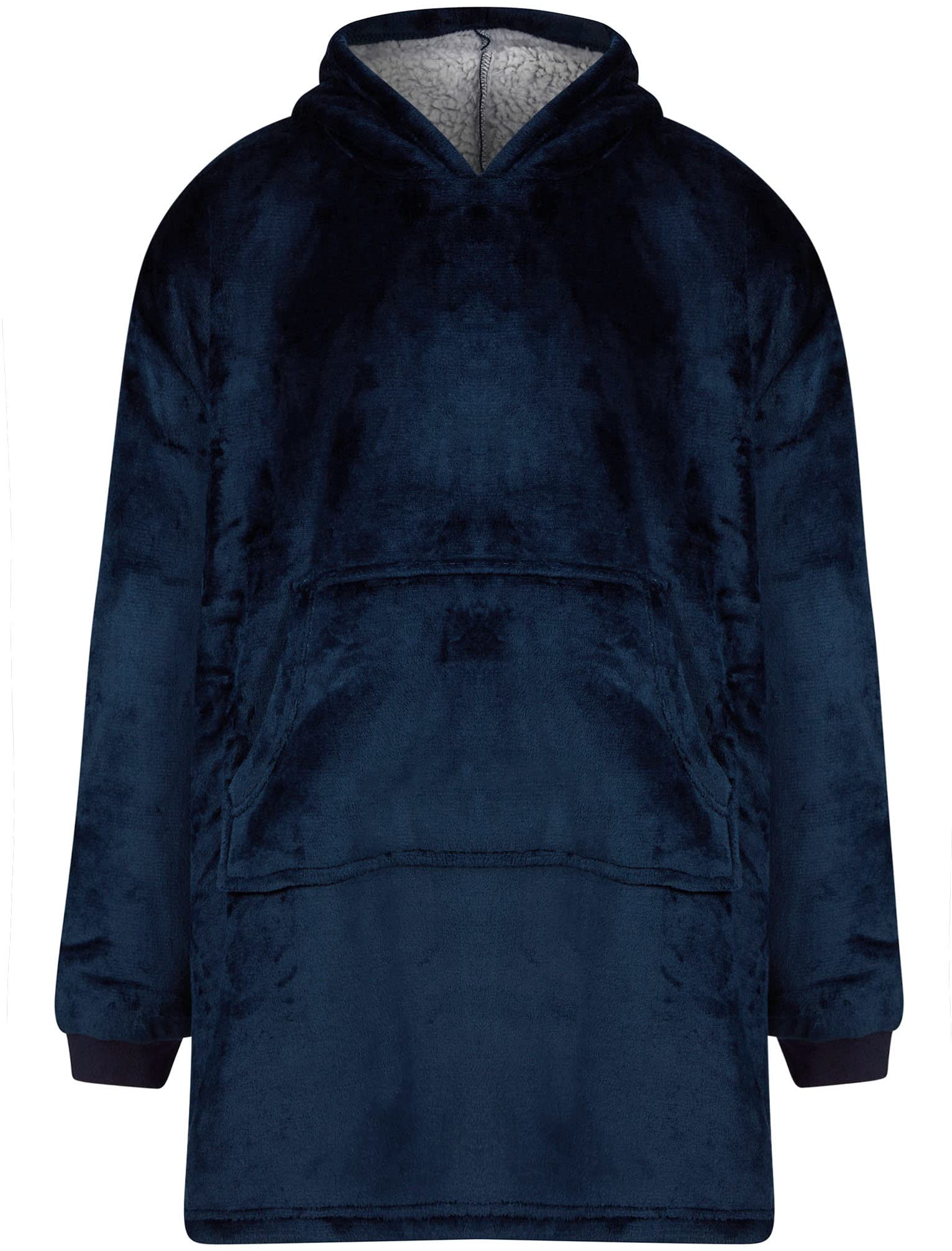 Tokyo Laundry Unisex Sky Captain Navy Women's Men's Snuggle Fleece Oversized Hooded Blanket