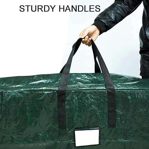 Miniatura 4 de UMARDOO - Bolsa de almacenamiento para árbol de Navidad artificial de 7.5 a 9 pies, bolsa duradera impermeable con cremallera y asas de transporte