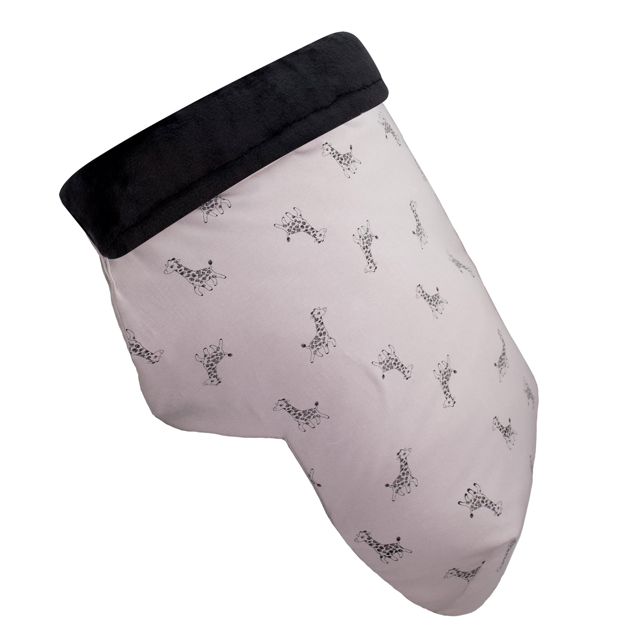 JYOKO Kids Saco Cubrepiés de Invierno Compatible con Portabebés, Sillas de Coche y Cochecitos de Paseo | Polar Teddy Extra Suave | Hecho en España (Giraffe, 80 Cm)