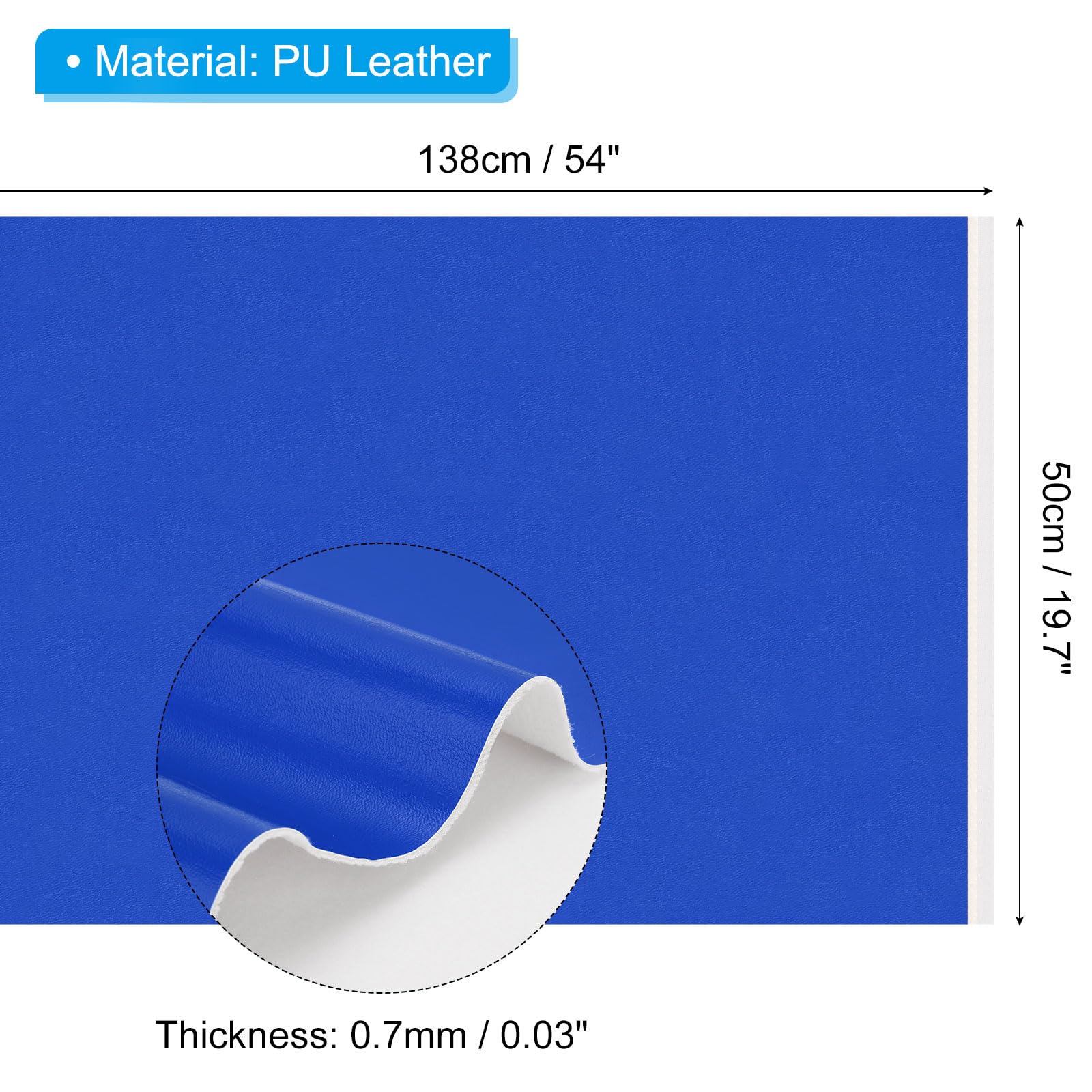 PATIKIL 54x19.7x0.03 Inch Faux Leather Sheets - Image 2