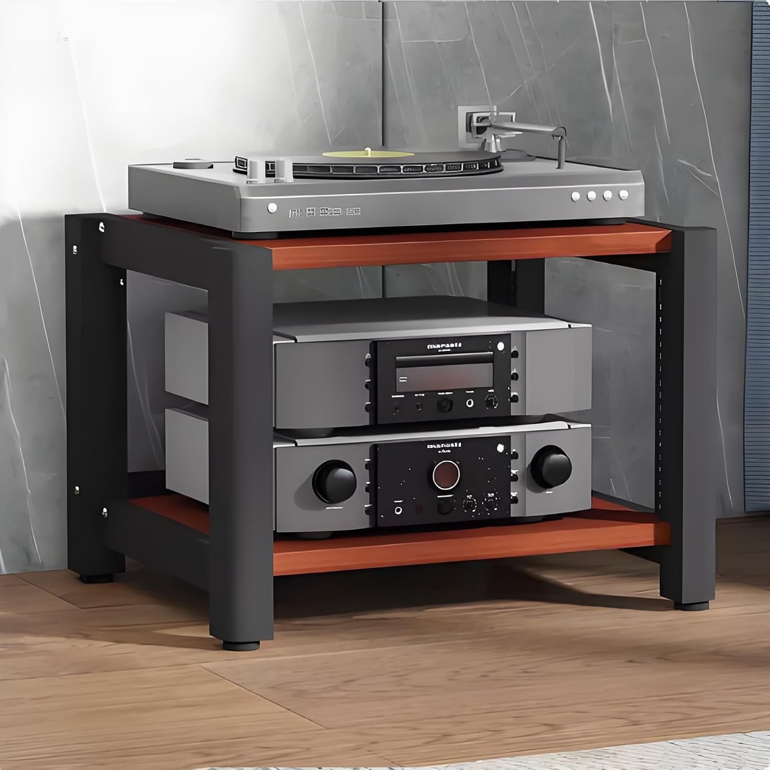 3/4 Tier Audio Rack - Floor-Standing Media Storage Cabinet for TV ...
