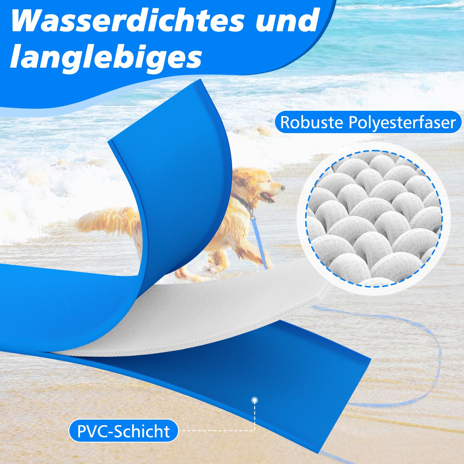 X XBEN Lunghina per Cane 3M 5M 10M 15M 20M 25M 30M, Guinzaglio Addestramento per Cani con Maniglia Imbottita, Guinzaglio Gommato per cani, Impermeabile, Moschettone, Resistente Adatto per Tutti i Cani