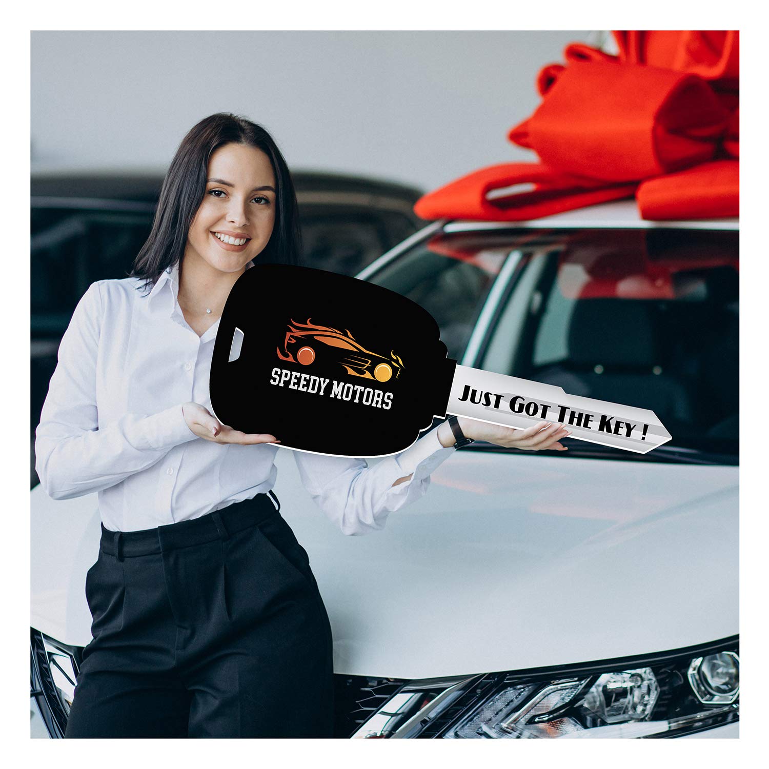 Large Car Key Shaped Prop, Giant Key Prop Size 45x16.5 34x13, Car Dealership Photo Booth, Custom Car Marketing Supplies, New Car Keys Gift for Buyers